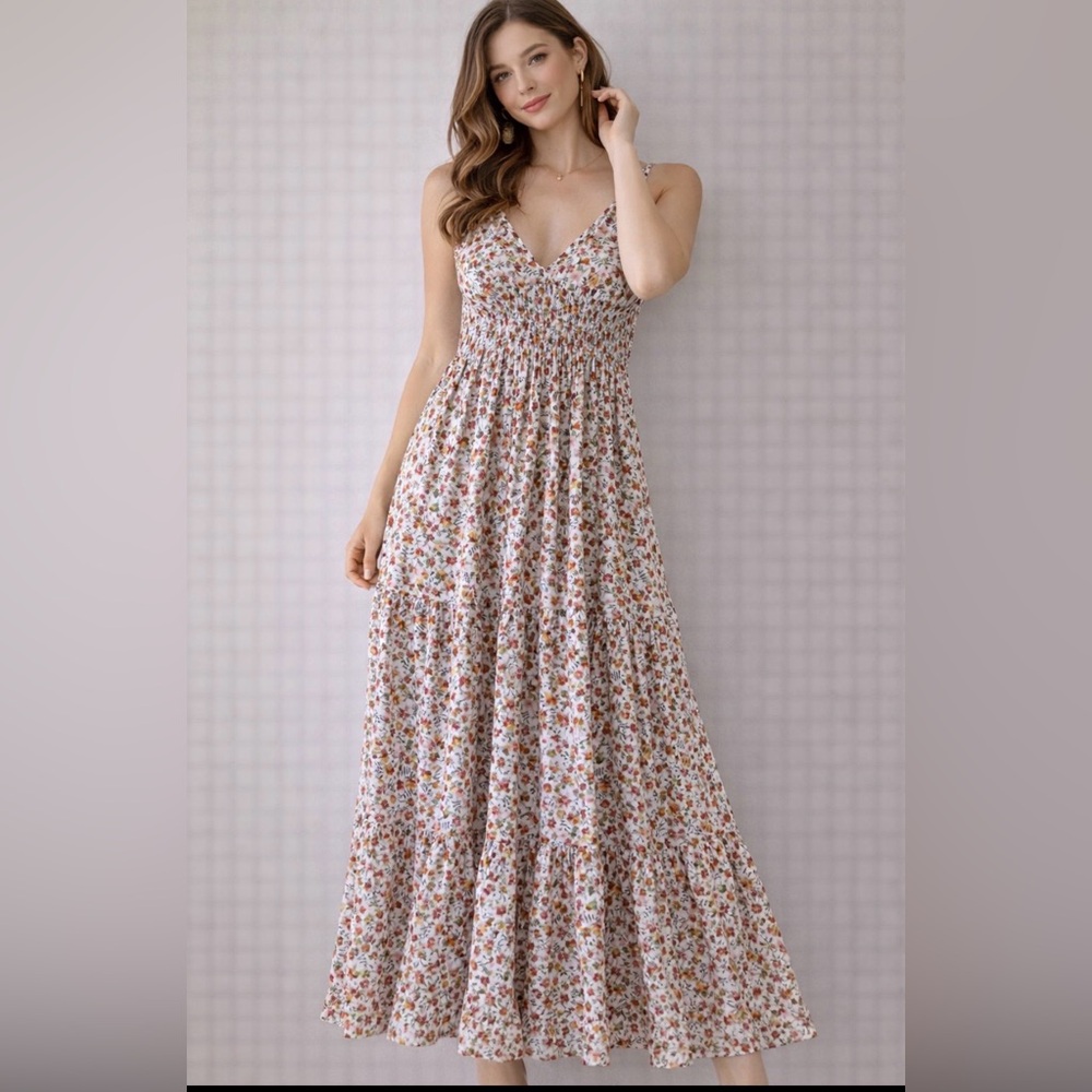 Floral Maxi Dress in Multicolor by [Brand]